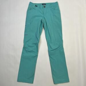 Patagonia Pants Womens 0 Teal Organic Cotton Stretch Outdoor Hiking Casual